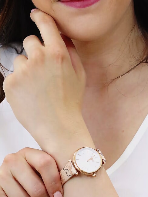 SARDEGNA Nur-Zeit-Uhr mit Lederarmband geographisches Beige - Uhren