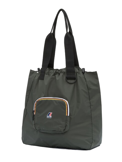 LE VRAI 4.0 VICTORINE Faltbare Schulter-Einkaufstasche gr&uuml;n schw&auml;rzlich - Damentaschen