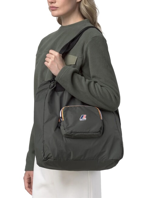 LE VRAI 4.0 VICTORINE Faltbare Schulter-Einkaufstasche gr&uuml;n schw&auml;rzlich - Damentaschen