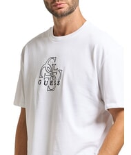 GUESS BASIC Baumwoll-T-Shirt purwei&szlig; - Herren-T-Shirts - 3