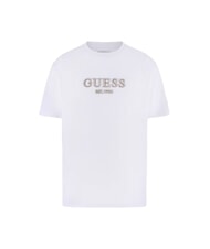 GUESS EMBROIDERY Baumwoll-T-Shirt purwei&szlig; - Herren-T-Shirts - 4