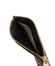 BIASIA EDA Flaches Kartenetui aus Leder mit Rei&szlig;verschluss Schwarz - Brieftaschen Damen - 3