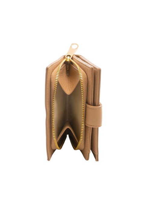 EDA Kompakte Lederbrieftasche Kamel - Brieftaschen Damen