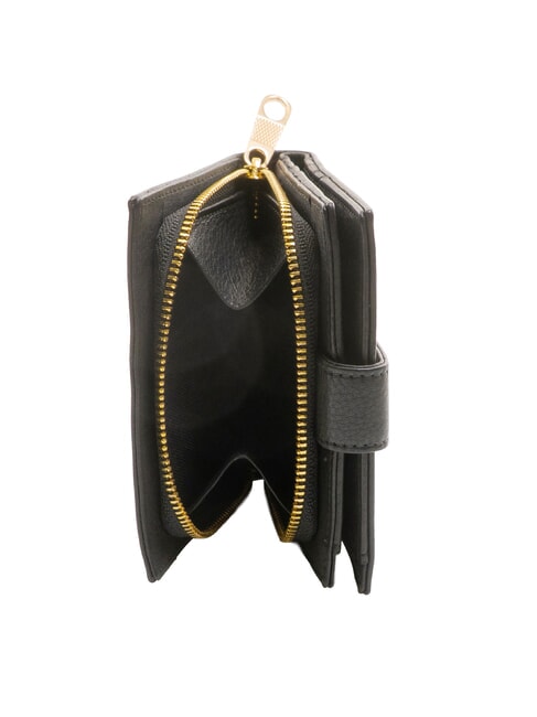 EDA Kompakte Lederbrieftasche Schwarz - Brieftaschen Damen