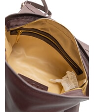 BIASIA NOVEAU Umh&auml;ngetasche aus Leder mit &Uuml;berschlag prune - Damentaschen - 5