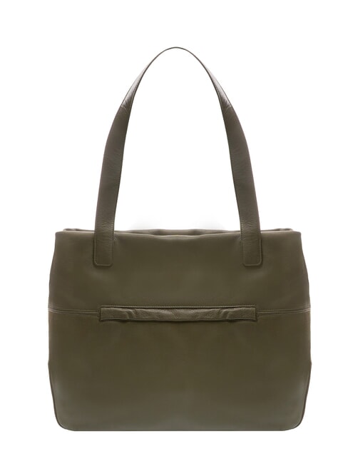 NOVEAU Umh&auml;ngetasche aus Leder Moos - Damentaschen