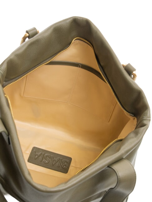 NOVEAU Umh&auml;ngetasche aus Leder Moos - Damentaschen