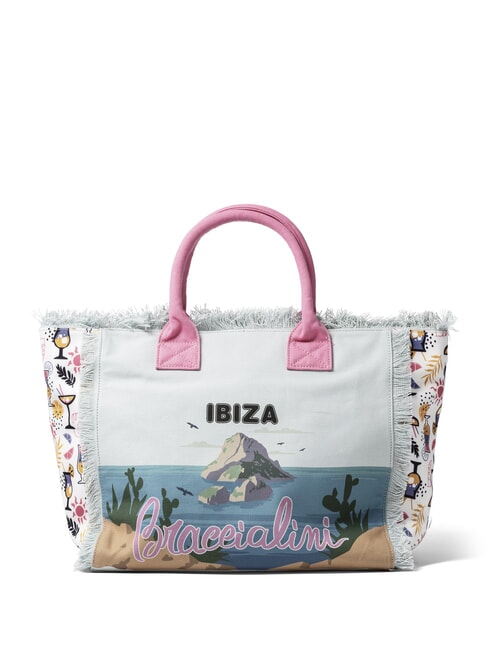 SUMMER Canvas-Tragetasche mit Aufdruck Ibiza - Damentaschen