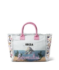 BRACCIALINI SUMMER Canvas-Tragetasche mit Aufdruck Ibiza - Damentaschen - 3