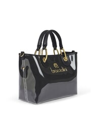 BRACCIALINI BETH JELLY Kleine gl&auml;nzende Handtasche mit Beutel Schwarz - Damentaschen - 3