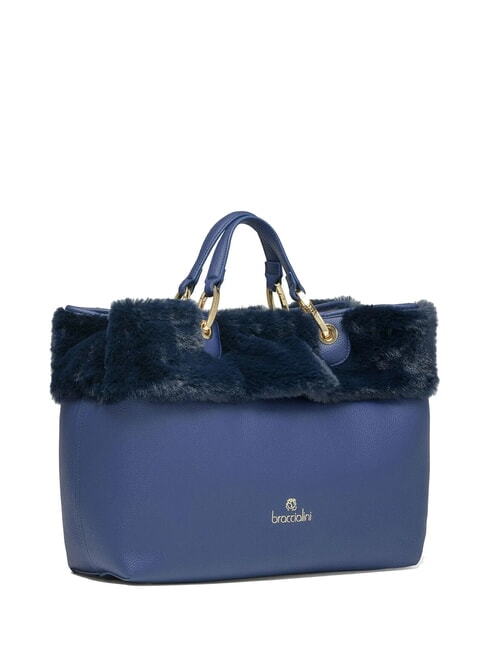 BETH FUR Handtasche mit Clutch Blau - Damentaschen