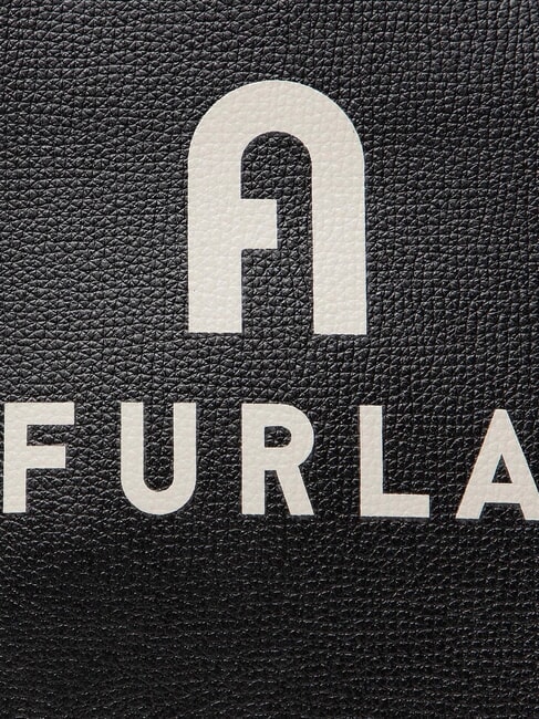 VARSITY STYLE Vertikale Ledertasche mit Schultergurt Schwarz - Damentaschen