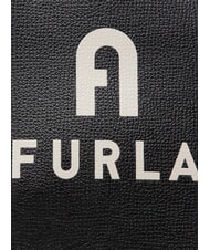 FURLA VARSITY STYLE Vertikale Ledertasche mit Schultergurt Schwarz - Damentaschen - 4