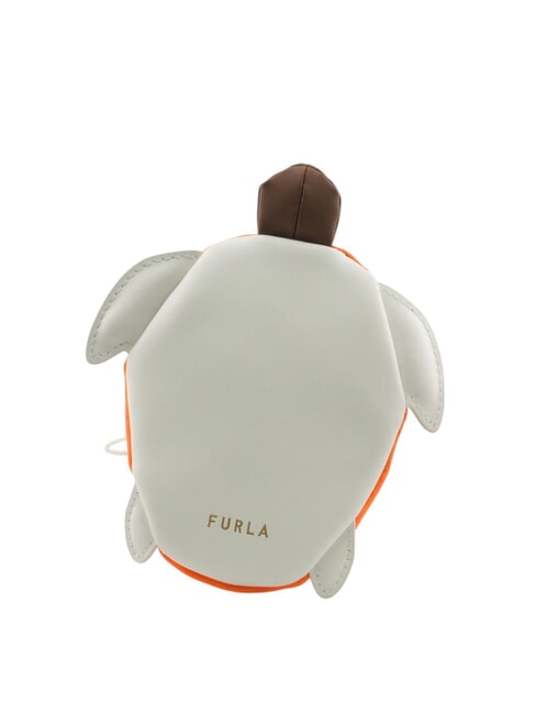 ALLEGRA Schildkr&ouml;ten-Geldb&ouml;rse mit Kordelzug fluoreszierendes Orange + Talkumpuder + Cognacpuder - Brieftaschen Damen