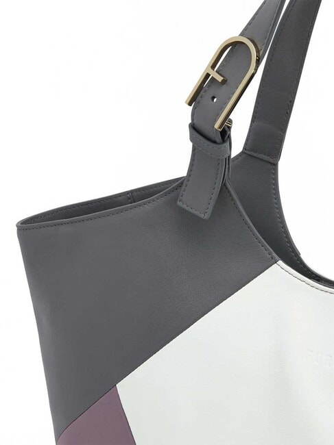 FLOW Bedruckte Umh&auml;ngetasche aus Leder Marshmallow+Aura+Erde - Damentaschen