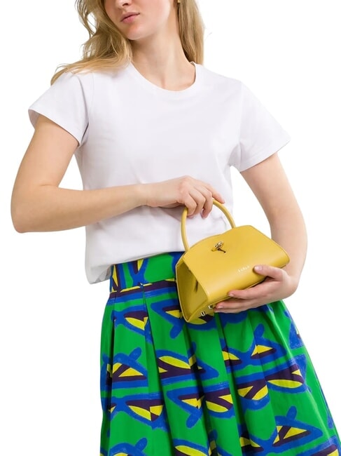 GENESI Mini-Ledertasche mit Schultergurt Honig - Damentaschen