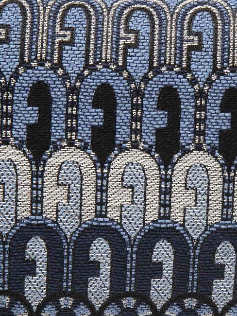 MOON Mini-Tasche aus Jacquard-Stoff Jeansblau + Schwarzt&ouml;ne - Damentaschen