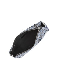 FURLA MOON Mini-Tasche aus Jacquard-Stoff Jeansblau + Schwarzt&ouml;ne - Damentaschen - 7