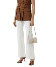 FURLA ZOE Bedruckte Umh&auml;ngetasche aus Leder Marshmallow-T&ouml;ne - Damentaschen - 5