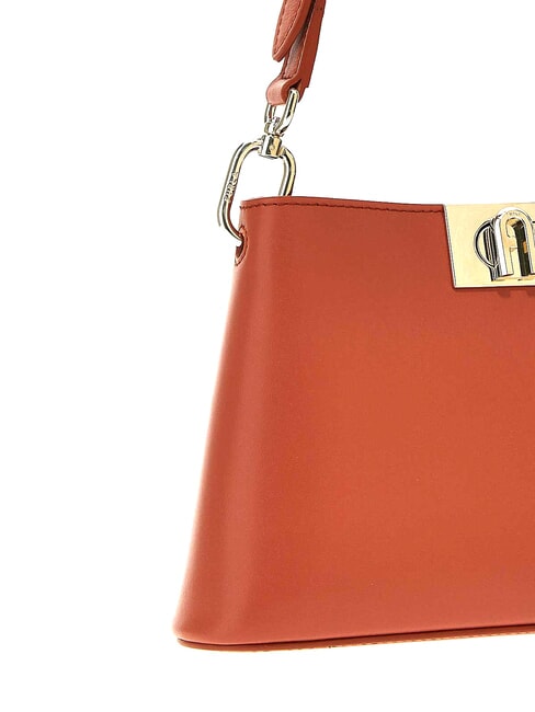 FLEUR Umh&auml;ngetasche aus Kalbsleder Zimt - Damentaschen