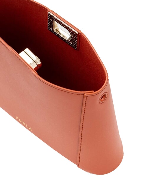 FLEUR Umh&auml;ngetasche aus Kalbsleder Zimt - Damentaschen