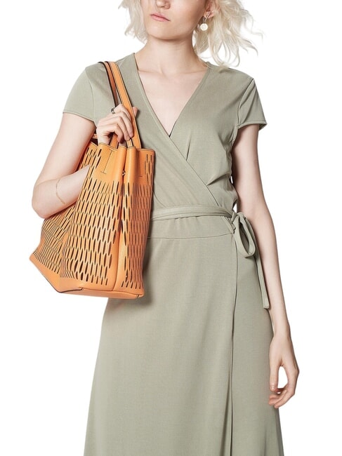 PRIMULA Umh&auml;ngetasche aus perforiertem Leder Sonnenuntergang - Damentaschen