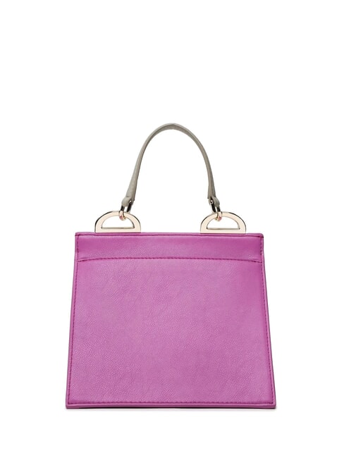 LINEA FUTURA Mini-Ledertasche mit Schultergurt violett+Marshmallow+Greige+Marmor c - Damentaschen