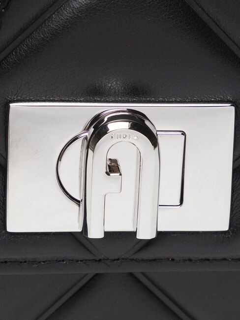 1927 Mini-Tasche aus gestepptem Leder Schwarz - Damentaschen