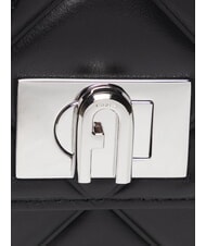 FURLA 1927 Mini-Tasche aus gestepptem Leder Schwarz - Damentaschen - 4