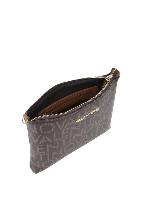 REGINA RE Umh&auml;ngetasche mit Allover-Logo-Print dunkel/natur - Damentaschen