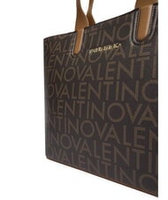 MARIO VALENTINO REGINA RE Umh&auml;nge-Shoppingtasche mit Allover-Logo dunkel/natur - Damentaschen - 3