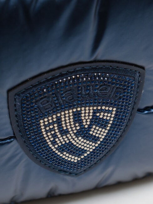 PADDED NYLON Rucksack mit Strass-Logo NAVY BLAU - Damentaschen