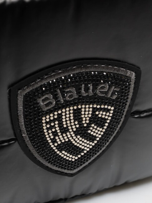 PADDED NYLON Rucksack mit Strass-Logo SCHWARZ - Damentaschen