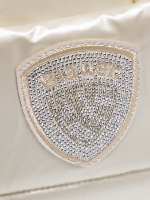 PADDED NYLON Mittelgro&szlig;e Tragetasche mit Schultergurt Wei&szlig; - Damentaschen