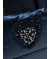 BLAUER PADDED NYLON Mittelgro&szlig;e Tragetasche mit Schultergurt NAVY BLAU - Damentaschen - 3