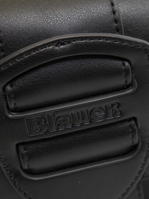 LADY B Umh&auml;ngetasche mit &Uuml;berschlag SCHWARZ - Damentaschen