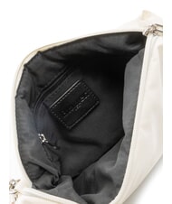 BLAUER PADDED NYLON Weiche Clutch mit Strass-Logo Wei&szlig; - Damentaschen - 5