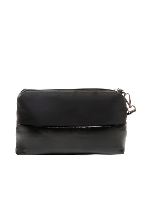 PADDED NYLON Weiche Clutch mit Strass-Logo SCHWARZ - Damentaschen