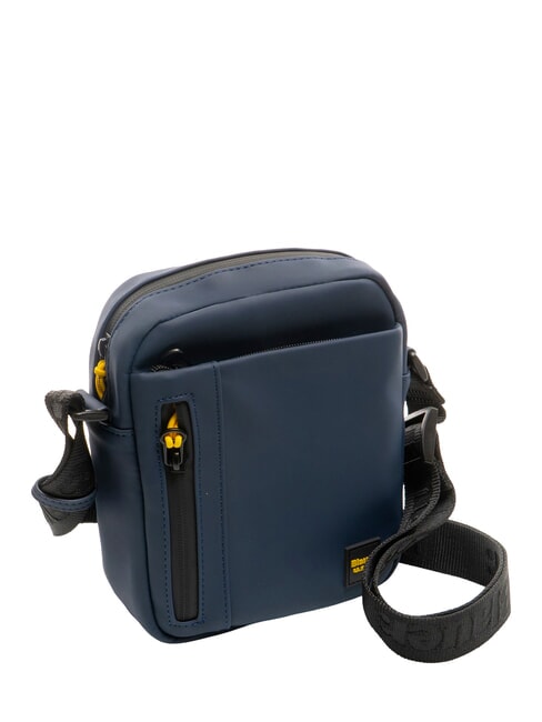 RUBBER Kleine gummierte Tasche NAVY BLAU - Umh&auml;ngetaschen Herren