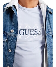 GUESS CHEST BOX Baumwoll-T-Shirt mit Aufdruck Nimbus blau - Herren-T-Shirts - 3