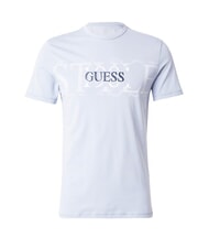 GUESS CHEST BOX Baumwoll-T-Shirt mit Aufdruck Nimbus blau - Herren-T-Shirts - 4
