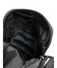 BLAUER SPLASH Gl&auml;nzende Logotasche SCHWARZ - Umh&auml;ngetaschen Herren - 5