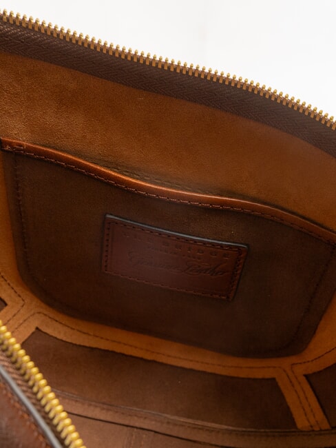 FEDORA Umh&auml;ngetasche aus Leder BRAUN - Damentaschen