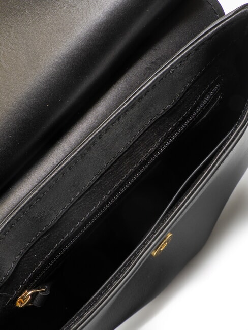 ERICA Umh&auml;ngetasche aus Leder Schwarzes Gold - Damentaschen