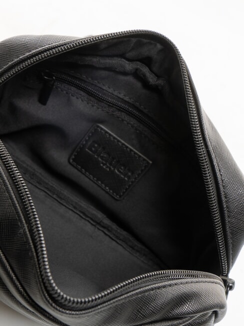 WALLSTREET G&uuml;rteltasche mit Saffiano-Print und Tasche SCHWARZ - H&uuml;fttaschen