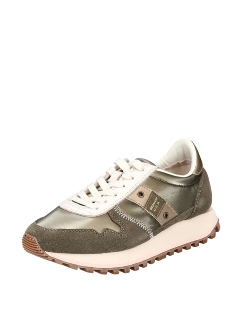 MILLEN Sneaker aus gemischtem Leder Taupe - Damenschuhe