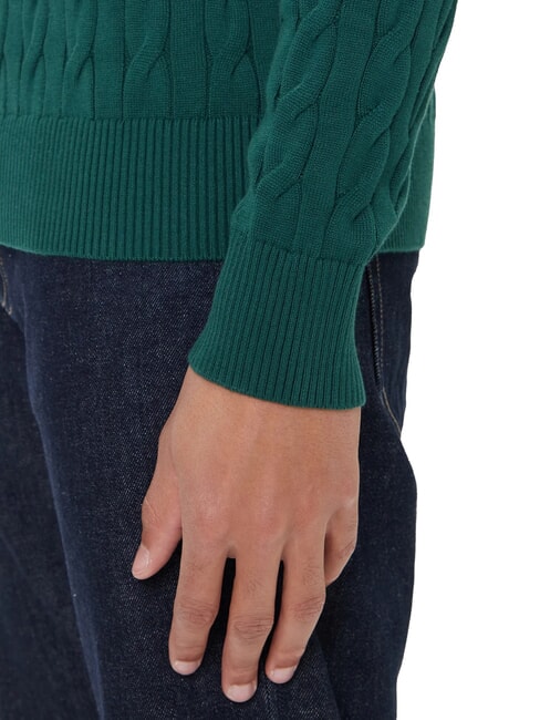 TH  Pullover mit Rundhalsausschnitt Ziergr&uuml;n - Herrenpullover