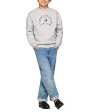 TOMMY HILFIGER TH KIDS Sweatshirt mit Rundhalsausschnitt und Print hellgrau meliert - Sweatshirts Kinder - 3