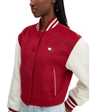 TOMMY HILFIGER TH JEANS Kurze Jacke aus Wollmischung Regattarot - Damenjacken - 3