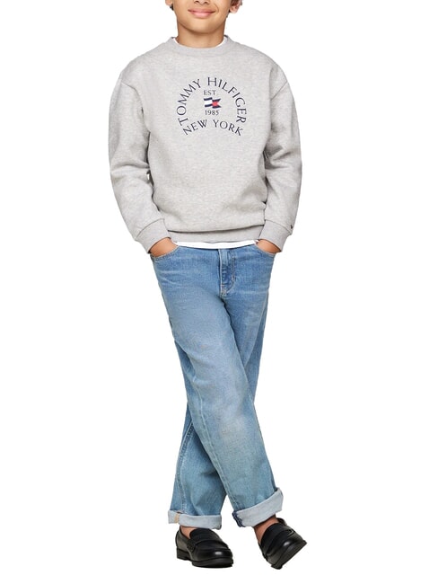 TH KIDS Sweatshirt mit Rundhalsausschnitt und Print hellgrau meliert - Sweatshirts Kinder